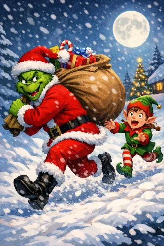 Grinch. Happy Holidays